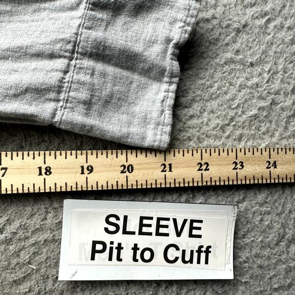 J Crew Brushed Twill Long Sleeve Button Down Shirt Mens Large Slim Gray BJ446 - Picture 3 of 12